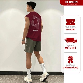 REUNION Áo Tank Top Nam Nữ In Họa Tiết LINE Áo Ba Lỗ Sát Nách Nam Nữ Cotton Cá Tính TT40