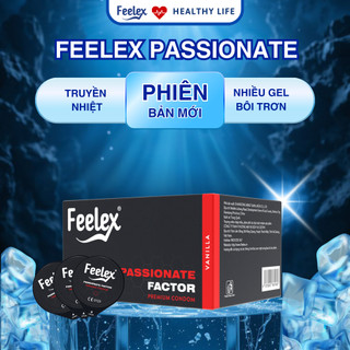  Bao cao su Feelex Passionate Factor siêu mỏng truyền nhiệt cảm giác chân thật - hộp 10 bcs 