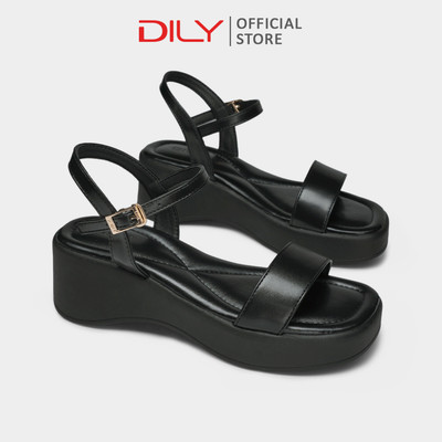 Giày sandal nữ DILY quai ngang tối giản thanh lịch, giày xăng đan cao gót 6cm DL0598
