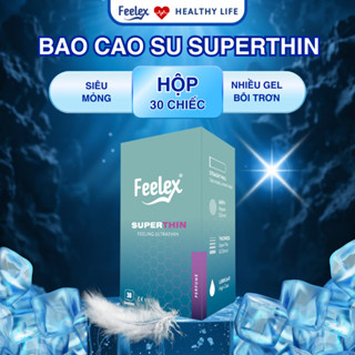 Bao cao su Feelex superthin siêu mỏng, nhiều gel bôi trơn