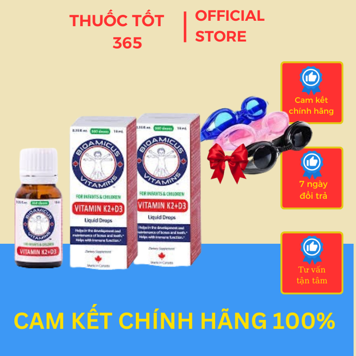 [COMBO 2 HỘP] Vitamin K2D3 BioAmicus, hỗ trợ cho sức khỏe xương, răng trẻ em