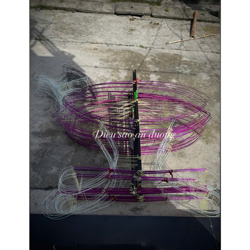 Khung diều đại trà lắp ghép vip full tím lắp ghép làm sẵn, về chỉ việc bọc từ 1m7 đến 2m5