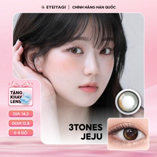 Kính áp tròng EYEIYAGI 3-tones Jeju lens giãn tròng 14.2mm lens cận 3 tháng có lệch độ | Giá 1 chiếc