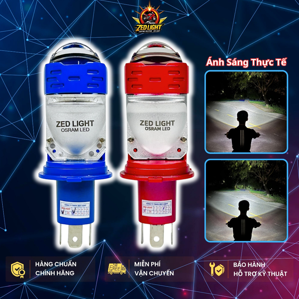 Đèn Pha Bi Cầu V30 Ultra ZED LIGHT - 12 24V DC 65W Pha Laser - Bảo Hành 24 Tháng Ô Tô Xe Máy