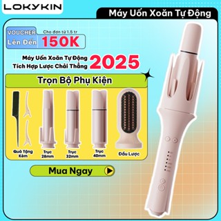  Máy uốn tóc làm xoăn tự động 5in1 LOKYKIN Wavy Pro 3 đầu uốn 40mm 32mm 28mm 1 đầu lược thẳng và 1 đầu uốn phiên bản 2026 