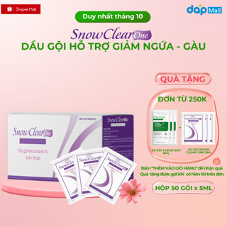  Hộp 50 gói dầu gội sạch gàu Snow Clear One giảm ngứa nấm da đầu và lang ben 