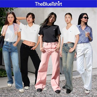 TheBlueTshirt - Quần jeans phom suông cạp cao ống quần đứng cho nữ - Straight A Jeans - Women
