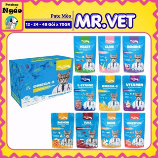 [ Combo tiết kiệm Mr Vet ]  Pate cho Mèo Mr.Vet / MrVet -Bổ Sung Omega-3,Vitamins,L-Lysine SOUP/PATE
