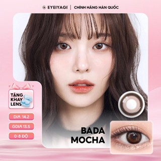 Kính áp tròng EYEIYAGI lens nâu cà phê Bada Mocha cận 3 tháng độ cận 0-8 DIA 14.2mm | Lens chính hãng Hàn Quốc