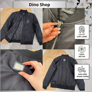  Áo Khoác Nam DG Trần Bông Thêu Chữ Phối Vương Miện Cực Chất - Áo Khoác DG Đính Logo Đá Nhỏ Sau Lưng Cực Đẹp 