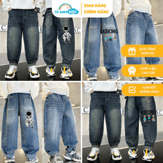Quần Jean bé trai dài, quần bò mềm cho bé size Đại 4-15 tuổi size 18-52kg nhiều mẫu hot thu đông 2025 | TÚ ANH KIDS