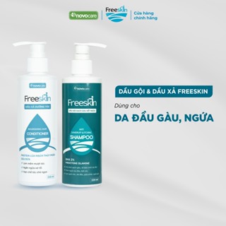 [ LIVE ] Bộ dầu gội sạch gàu hết ngứa & dầu xả dưỡng tóc Novocare - Freeskin 220ml