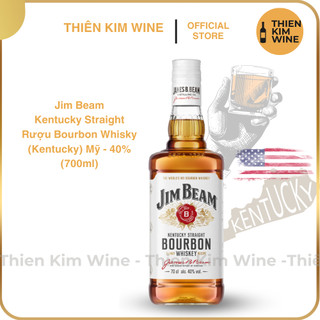 [Chính Hãng] - Rượu Bourbon Whisky Mỹ Jim Beam Kentucky Straight - 700ml (40%) Hàng Chính Ngạch Công Ty