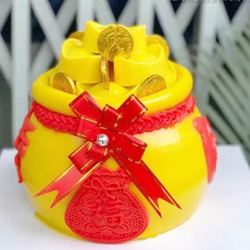 Khuông silicon mép hũ vàng khuôn vòng tròn làm bánh 18cm