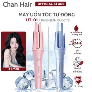 Máy Uốn Tóc Tự Động Chất Liệu Gốm Sứ Chống Bỏng 32mm - Máy Làm Xoăn Tạo Kiểu Tóc Xoay 360 Độ Ion Âm Bảo Vệ Tóc