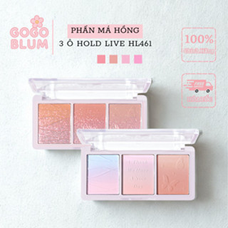 Phấn Má 3 Ô Màu HOLD LIVE SECRET GARDEN BLUSH HL461 Chất Phấn Mịn Lì, Dễ Tán Lên Màu Tốt GOGOTALESVN