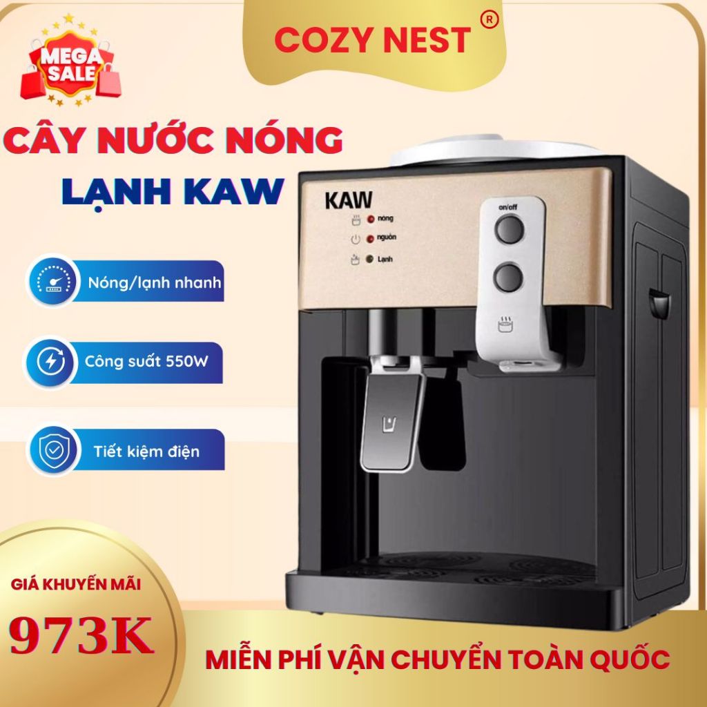 Cây Nước Nóng Lạnh Mini Kaw An Toàn Làm Nóng Lạnh Nhanh Công Suất 550W Tiết Kiệm Điện