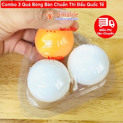 Combo 3 Quả Bóng Bàn Theo Tiêu Chuẩn Thi Đấu Bóng Bàn Quốc Tế Amalife