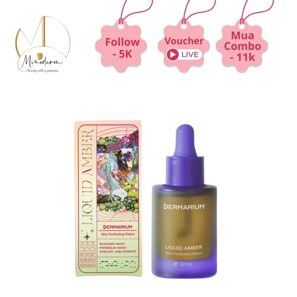 Serum Dermarium Liquid Amber tinh chất kiềm dầu, giảm viêm, hạn chế thâm mụn 10ml, 30ml
