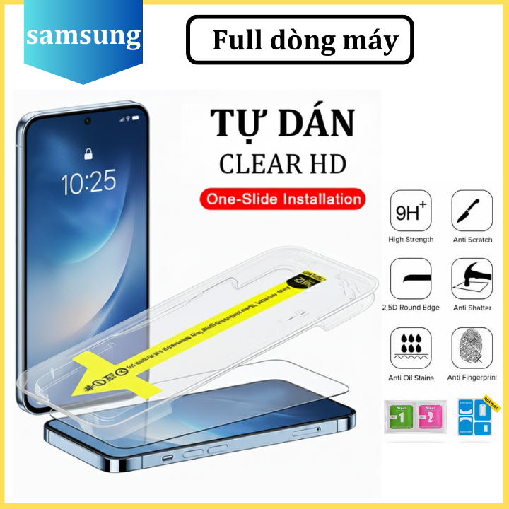 Cường Lực Khung Tự Dán Samsung A56 A55 A54 A53 A52s A51 A27 A36 A35 A34 A33 A32 A26 A25 A24 A15 A14 A13 A23 A17 A06 A05s