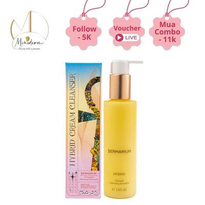 Kem tẩy trang Hybrid Cleanser Dermarium tẩy trang dịu nhẹ, sạch sâu cho da nhạy cảm, treatment 140ml