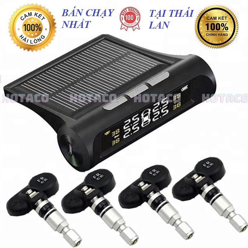 CHÍNH HÃNG TPMS- Cảm biến áp suất lốp van trong, cảm biến đo áp suất lốp van ngoài hàng cao cấp màn hình màu