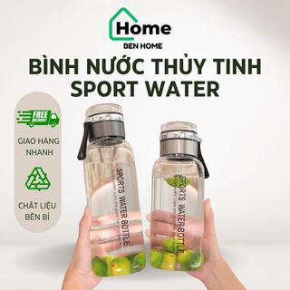  Bình nước Thủy Tinh Chịu Nhiệt Chia Vạch Kèm Túi Đựng Dung Tích 750ml-1500ml 