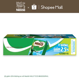Thùng 48 hộp sữa lúa mạch Nestle MILO Ít Đường x 110ml