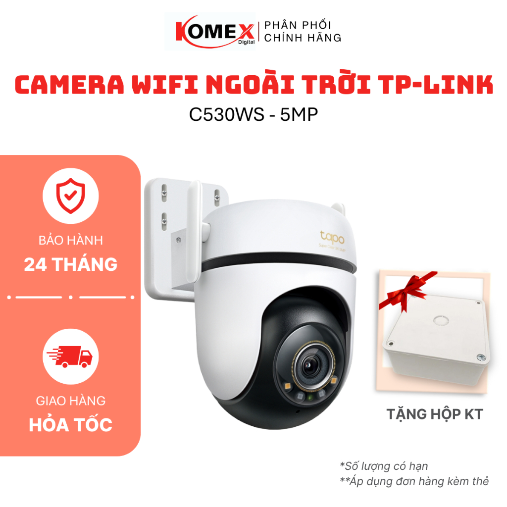 Camera Wifi An Ninh Quay Quét Ngoài Trời TAPO C530WS 3K 5MP Tích Hợp AI Cảnh Báo Xâm Nhập