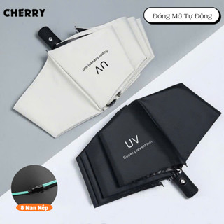 Ô Dù cao cấp nan thép cứng, Ô che nắng đóng mở tự động - Cherry shop