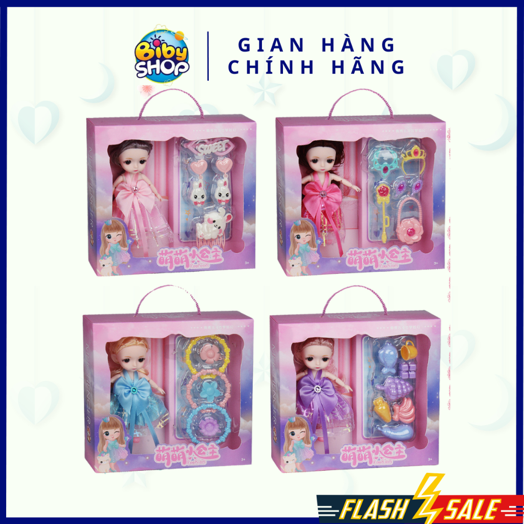 Búp Bê Cho Bé Gái BIBY Kèm Hộp Sang Trọng Nhiều Phụ Kiện, Đồ Chơi Búp Bê Xe Đạp