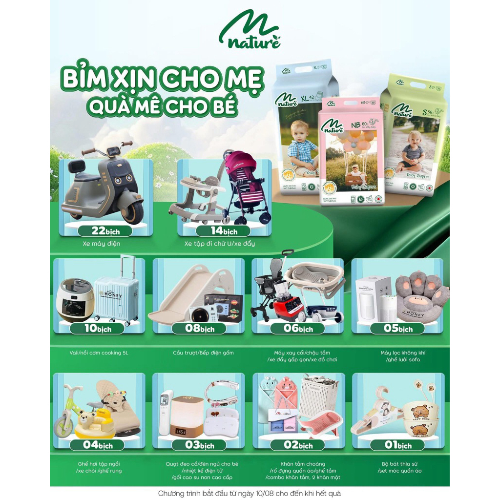 [QUÀ TẶNG KHÔNG BÁN] Quà tặng khi mua bỉm  MOMO DIAMOND NATURE
