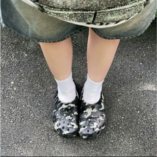   HOT TREND   Đặt tăng 1 size  Dép sục Cr x Bape Camo quai hậu nam nữ nguyên khối không thấm nước - Hỗ trợ đổi size 