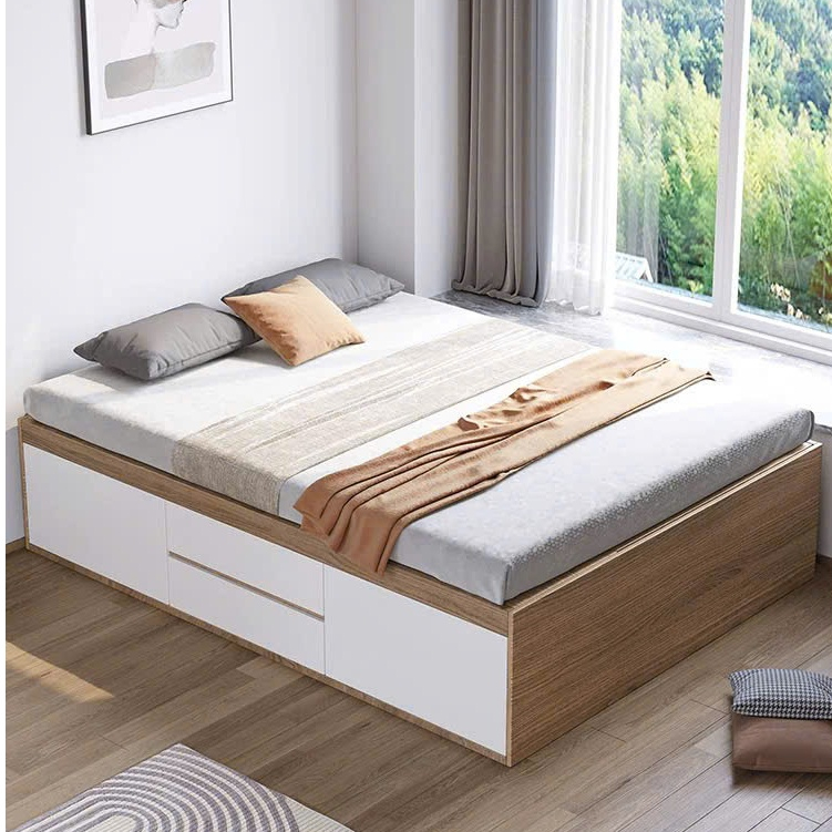 Giường Ngủ Gỗ MDF Có 4 Hộc Kéo – Giường Ngăn Kéo, Cao 40cm | BigBuy360 - bigbuy360.vn