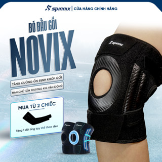 Bó đầu gối thể thao, pickleball Spinnix Novix bảo vệ đầu gối, phục hồi, thoáng khí linh hoạt
