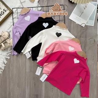 Áo Giữ Nhiệt Cho Bé Gái Chất Liệu Bozip GN3PBO01-IN Hình Tym Cổ Cao 3 Phân Rua- BabyBoo