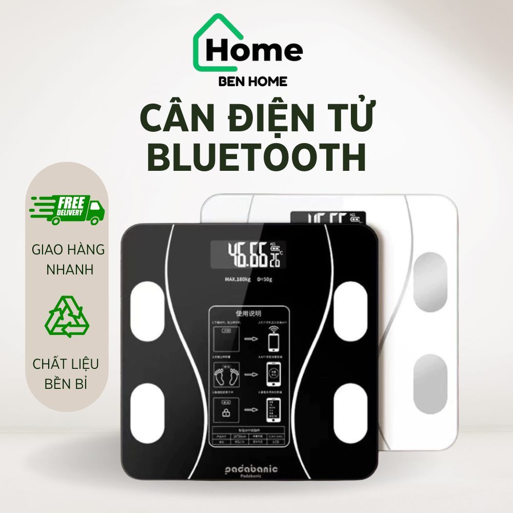 Cân Điện Tử Bluetooth đo lượng mỡ Sức cân đo sức Khỏe Bảo Hành Chính Hãng dùng pin và loại dùng sạc