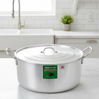 [Kho sỈ] Nồi nhôm size 38 cao cấp Trường Thành, nồi nhôm dày - Hunghome