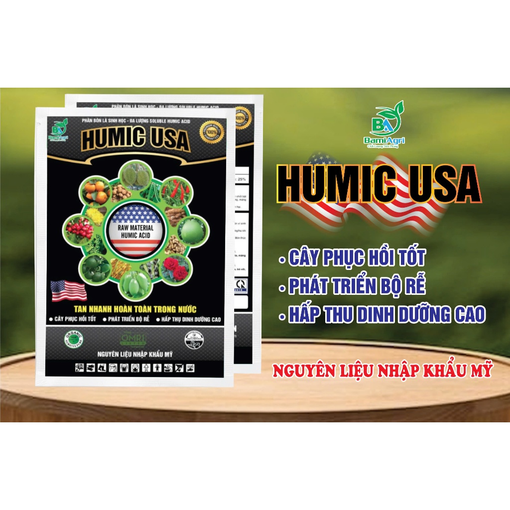 Phân bón lá sinh học - đa lượng soluble humic acid - HUMIC USA