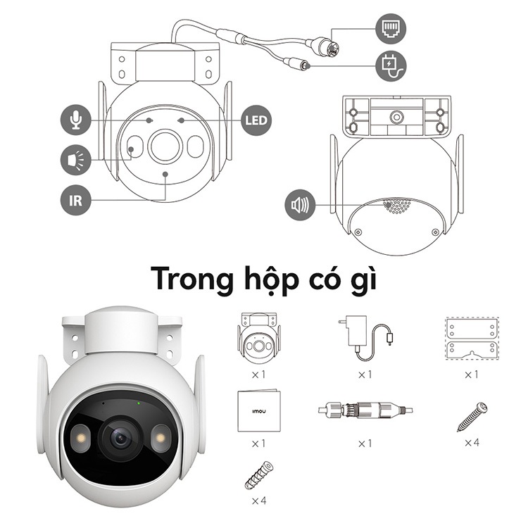 Camera Wifi ngoài trời Imou Cruiser 2 I 3MP/5MP I Chống nước IP66 I Loa cảnh báo I Màu về đêm | BigBuy360 - bigbuy360.vn