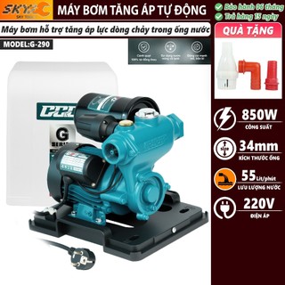  Máy bơm nước GGG 850W tăng áp mạnh tự ngắt chống nóng an toàn khi sử dụng bền bỉ cho gia đình 