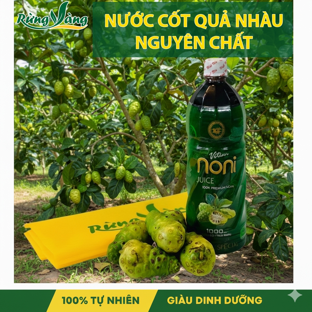 1 Lít Nước cốt Nhàu Nguyên Chất Vĩnh Tiến - Vị Ngọt từ cỏ ngọt dành cho người tiểu đường