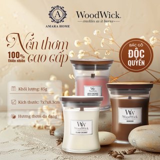  Nến Thơm Cao Cấp WOODWICK Nhập Khẩu Mỹ AMARA Phân Phối Chính Hãng - Hương Thơm Tự Nhiên An Toàn 
