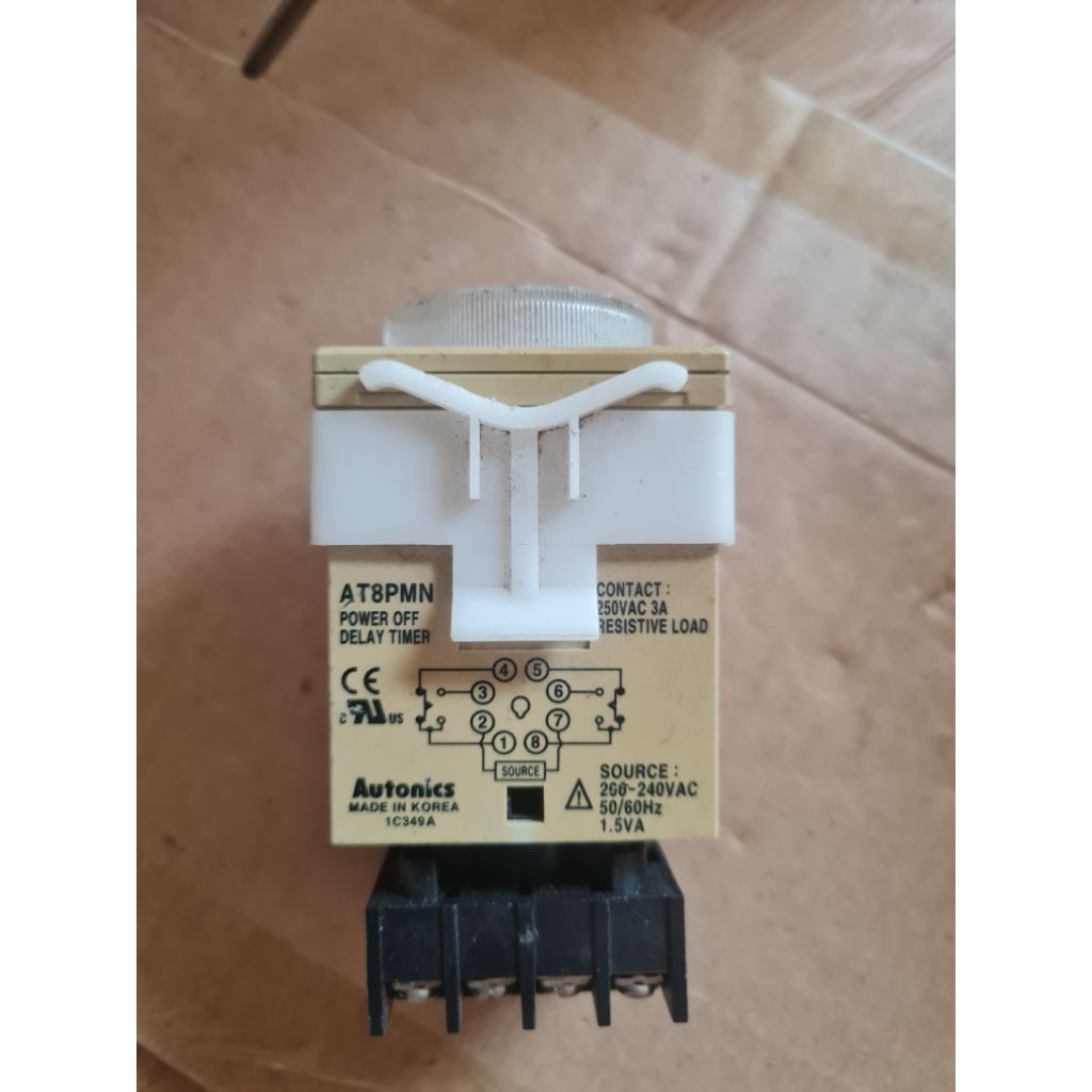 Bộ định thời timer 220V loại analog power OFF delay AT8PMN  Autonics
