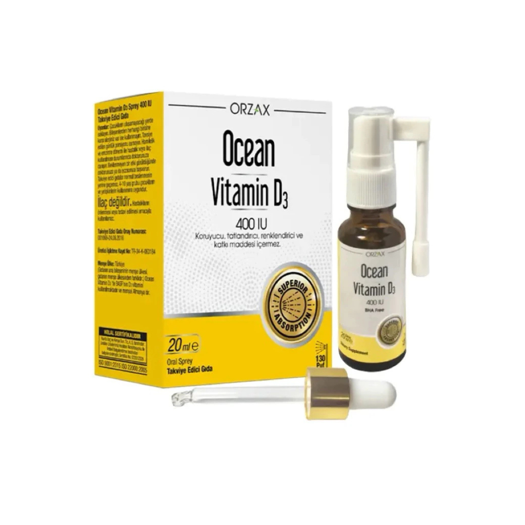 Xịt Ocean D3 Orzax - Bổ Sung Vitamin D3 Giúp Xương Và Răng Chắc Khỏe 20ml nhập khẩu Châu Âu