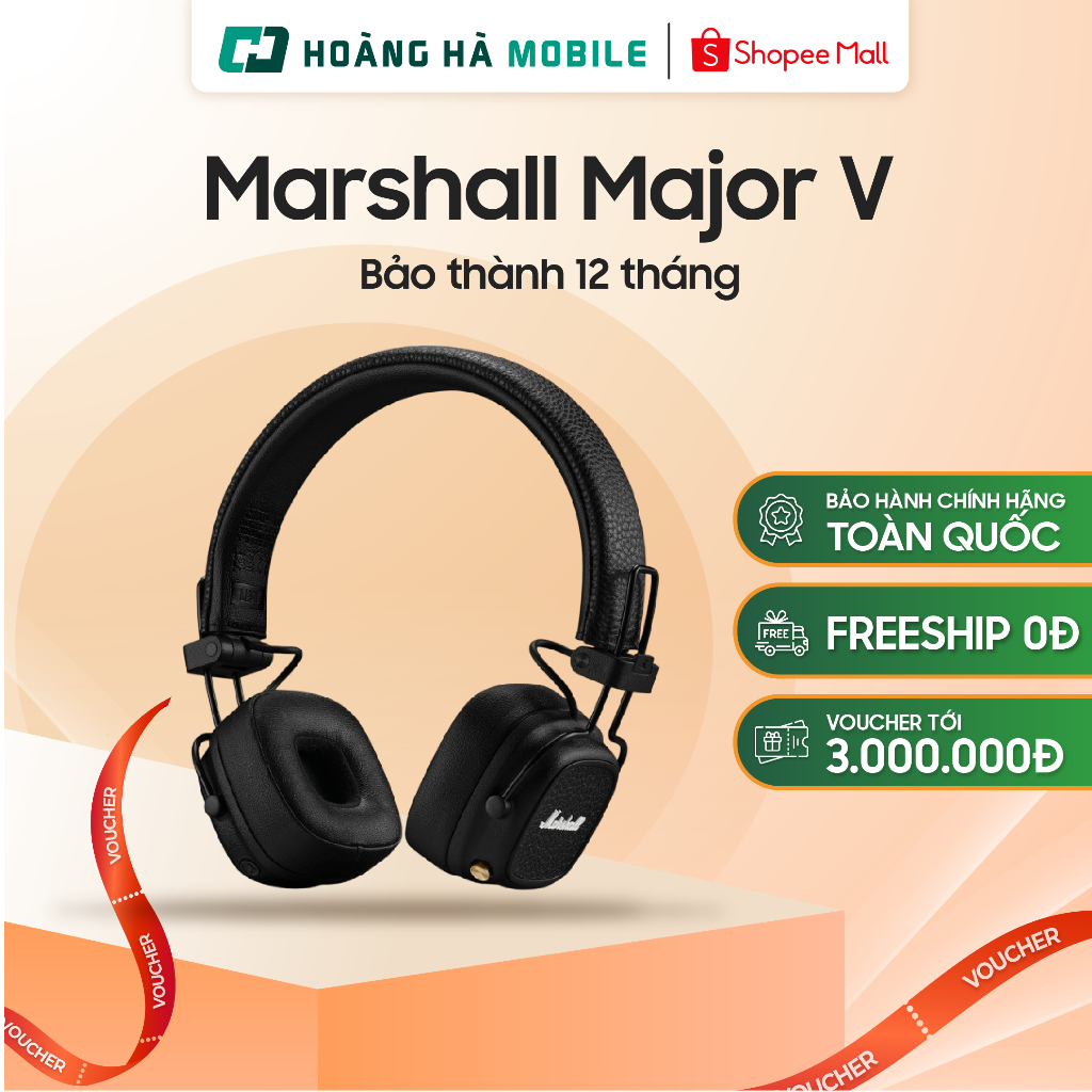 Tai nghe Bluetooth chụp tai Marshall Major V - Chính Hãng ASH