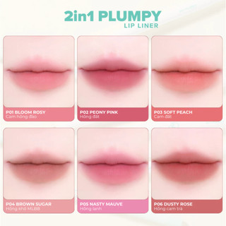 Chì Kẻ Viền Môi DearMay 2in1 Plumpy Lip Liner 0.36g