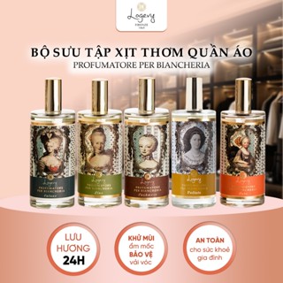 Nước Hoa Xịt Thơm Quần Áo LOGEVY 100ml Nhập Khẩu Ý Lưu Hương Lâu Khử Mùi Sang Trọng Với 5 Mùi Đa Dạng