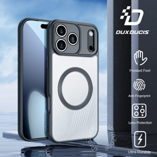  Ốp Lưng Kính Dux Ducis Aimo Premium Series Vân Sóng Siêu Mỏng Hỗ Trợ Sạc Không Dây Cho iPhone 17 Pro Max Air 16 Plus 15 