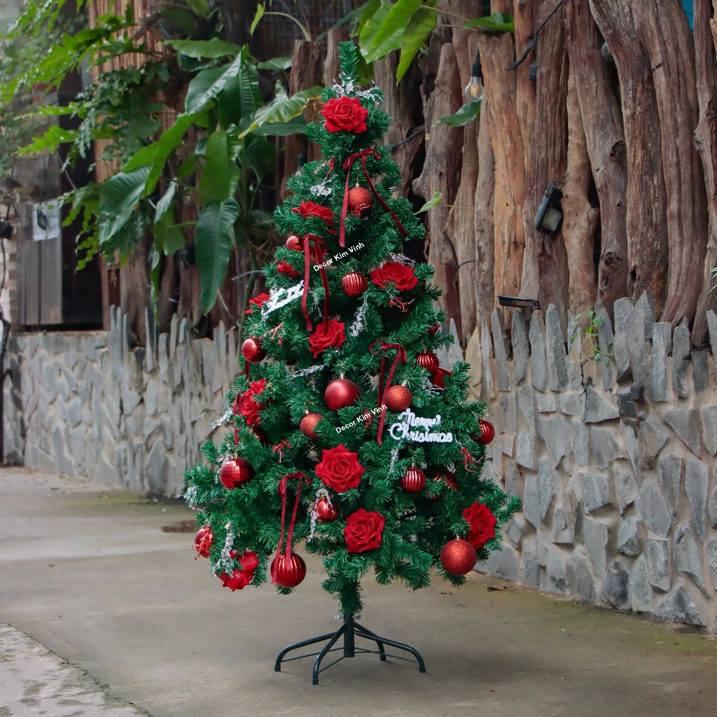 Set Phụ Kiện Treo Trang Trí Cây Thông Noel SET12 Cao 1.2m, 1.5m, 1.8m